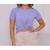 Blusa Cropped viscolycra manga curta nozinho novidade feminina Pink