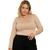 Blusa de Frio Feminina Térmica Peluciada Plus Size Inverno Bege