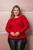 Blusa De Frio Modal Premium Tricot Trabalhado Plus Size Linda Vermelho