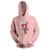 Blusa de Frio Moletom Flanelado com Capuz Estampa Digital Unissex Envio Imediato Caveira com Cabelo Rosa Rosa