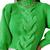 Blusa de Frio Tricot Gola Alta Luxo Trança Blogueira Mulher Quentinha Confortável Leve Colorida Elegante Moda Verde