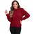Blusa de Frio Tricot Proteção Quente Moderna Lançamento Top Inverno Blogueira Moda Confortável Tendencia Tiktok Vermelho