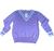 Blusa De Tricô Feminina Básica Gola V Tricot Inverno Frio Blusa tricot feminina lilás
