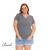 Blusa Decote V Tamanhos Grandes Básica Plus Size Premium Chumbo