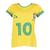 Blusa Dry Fit Feminina Brasil Copa Tapa Bumbum Seleção Verde e Amarelo Amarelo