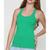 Blusa feminina canelada regata nadador básica moda feminina Verde