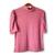 Blusa feminina manga bufante gola alta tecido laise confortável Pink