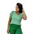 Blusa Feminina Manga Princesa Tulipa Crepe Duna Nova Aurora Verde água