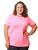 Blusa Feminina Plus Size Até G5 Roupa de Academia Tapa Bumbum Rosa fluorescente