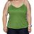 Blusa Feminina Regata Alcinha Suede Corte A Fio Plus Size G1 ao G3 Verde, Bandeira