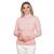 Blusa Feminina Tricot Gola Alta Manga Botão Tendência Inverno Rosa, Bebê