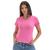 Blusa Feminina Tshirt Algodão Camiseta Baby Look Slim Fit 24 Rosa