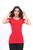 Blusa feminina vest legging tapa bumbum de viscolycra Detalhe abertura no ombro Vermelho