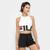 Blusa Fila Cropped Letter Feminina Branco, Preto