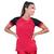 Blusa fitness academia raglan vermelho com tule proteção uv Vermelho