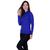 Blusa Fitness Térmica Segunda Pele Camisa Proteção Solar UV 50+ - BLUSA UV FEMININA Azul royal