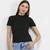 Blusa Flora Zuu Canelado Feminina Preto