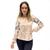 Blusa formitz manga longa estampada feminina Off white, Terracota