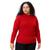 Blusa Frio Feminina Plus Size Tricô Lã Cacharrel Gola Alta Vermelho