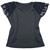 Blusa Infantil Babadinho Tule Blusinha Menina Preto