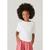 Blusa Infantil Menina manga curta Box Em Malha Texturizada Mini Me Off white