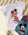 Blusa infantil menina T- Shirt  Disney -Stitch - Minnie etc Branco, Vermelho