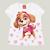 Blusa Infantil Patrulha Canina Skye, Manga Curta, Malwee Kids Branco