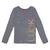 Blusa Kyly Feminino Manga Longa Ribana Canelada Luck Grafite