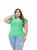 Blusa laise plus size manga curta 2  babados feminino fashion Branco