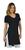 Blusa Longa Longline Visco Tapa Bumbum Academia Preto