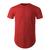 Blusa Longline Camisa Oversized Soltinha Tamanho Especial Plus Size Vermelho