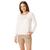 Blusa Malwee Feminina Gola Canoa Lisa Casual Branco