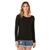 Blusa Malwee Feminina Gola Canoa Lisa Casual Preto