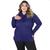 Blusa Manga Longa Capuz Malha Lãnzinha Plus Size Inverno Azul