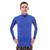 Blusa Masculina Cacharrel Gola Alta Manga Longa Segunda Pele/ Ciclismo/Caminhada/Proteção UV Azul
