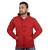 Blusa Moletom Casaco Masculino Canguru Com Zíper Vermelho