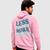 Blusa Moletom Genuine Grit Masculina Estampada Algodão 30.1 Less Friends More Money Rosa claro