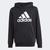 Blusa Moletom Infantil Adidas Big Logo Essentials Capuz Preto, Branco