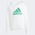 Blusa Moletom Infantil Adidas Big Logo Essentials Capuz Branco, Verde