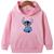 Blusa Moletom Infantil Inverno Shopping Sti-tch Sentado Desenho Lilo Menino Menina - Envio Imediato Rosa