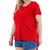 Blusa Mullet Feminina Plus Size Tampa Bumbum 3024.C1 Vermelho