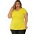 Blusa Mullet Plus Size fitness- tapa bumbum Amarelo liso