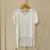 Blusa mullet tricot light decote v del amo Ecru white