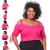 Blusa Ombro a Ombro com Amarração Viscolycra Curvy Plus Size Pink