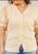 blusa plus lese camisa elegante manga bufante casual botão detalhada gola v social casual ref 2511 Creme