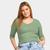 Blusa Plus Size Lundender Mangas 3/4 Tracy Feminina Verde claro