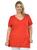 Blusa plus size malha fria z Vermelho