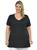 Blusa plus size malha fria z Preto