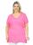 Blusa plus size malha fria z Pink