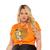Blusa Plus Size T-shirt Moda Blogueira  Onça laranja